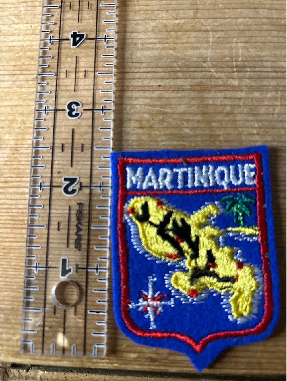 Martinique Embroidered Patch with Velcro Backing